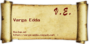 Varga Edda névjegykártya